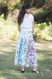 225296 Floral Serenity Patchwork Summer Skirt