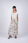 225296 Floral Serenity Patchwork Summer Skirt