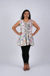225297 Floral Serenity Boho Patchwork Top