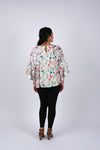 225298 Floral Serenity Boho Flared Top