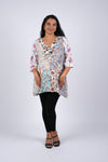 225299/1 White Floral Serenity Patchwork Tunic