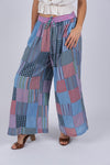 225303 Patchwork Plaid Comfy Hippie Pants