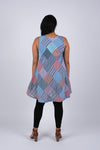225305 Patchwork Plaid Sleeveless Dress