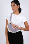 225450 Boho Chevron Crossbody Hemp Bag