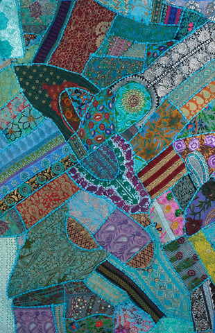 Deep Sea Celestial Patchwork Wall Hanging