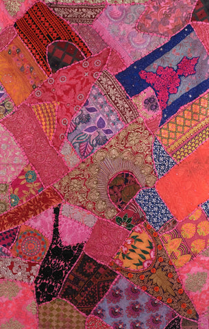 Boho Blush Patchwork Wall Hanging