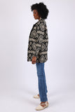 225503 Tribal Aztec Jacket: Geo Black and White Blazer