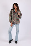 225506 Boho Patchwork Batik Hoodie: Relax Fit with Front Pocket