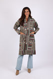 225507 Bohemian Patchwork Jacket: Batik Forest Green