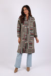 225507 Bohemian Patchwork Jacket: Batik Forest Green