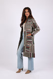 225507 Bohemian Patchwork Jacket: Batik Forest Green