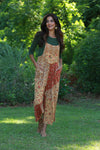 225511 Boho Fall Overall: Patchwork in Amber Hue