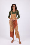 225511 Boho Fall Overall: Patchwork in Amber Hue
