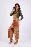 225511 Boho Fall Overall: Patchwork in Amber Hue