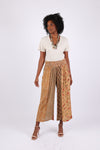 225512 Patchwork Palazzo Pants in Fall Colors (Amber Hue Line)