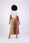 225512 Patchwork Palazzo Pants in Fall Colors (Amber Hue Line)