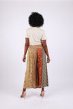 225512 Patchwork Palazzo Pants in Fall Colors (Amber Hue Line)