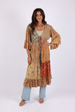 225513 Boho Patchwork Cover-Up: 3/4 Bell Sleeve (Amber Hue Line)