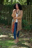 225514 Rustic Patchwork Open Front Cardigan (Amber Hue Line)
