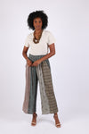 225522 Earthy Vintage Patchwork Palazzo Pants (Wildwoven Dream)