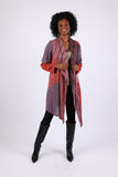 225524 Rustic Patchwork Plum Cardigan (Wildwoven Dream)