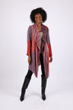 225524 Rustic Patchwork Plum Cardigan (Wildwoven Dream)