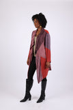 225524 Rustic Patchwork Plum Cardigan (Wildwoven Dream)