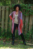 225524 Rustic Patchwork Plum Cardigan (Wildwoven Dream)