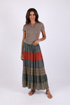 225527 Rustic Patchwork Maxi Skirt (Wildwoven Dream)