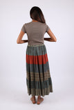225527 Rustic Patchwork Maxi Skirt (Wildwoven Dream)
