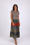 225527 Rustic Patchwork Maxi Skirt (Wildwoven Dream)