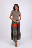 225527 Rustic Patchwork Maxi Skirt (Wildwoven Dream)