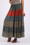 225527 Rustic Patchwork Maxi Skirt (Wildwoven Dream)