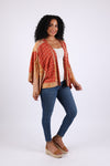 225532 Maple Bloom Artisan Kimono Cardigan in Patchwork