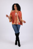 225532 Maple Bloom Artisan Kimono Cardigan in Patchwork