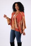 225532 Maple Bloom Artisan Kimono Cardigan in Patchwork