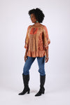225533 Fall Ruffle Sleeve Blouse Top (Maple Bloom)