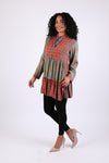 225535 Fall Inspired Tiered Tunic: Rust & Olive (Vintage Berry Line)