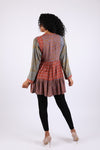 225535 Fall Inspired Tiered Tunic: Rust & Olive (Vintage Berry Line)