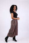 225537 Vintage Berry Fall Tone Patchwork Palazzo Pants