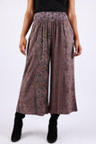225537 Vintage Berry Fall Tone Patchwork Palazzo Pants
