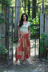 225538 Maple Bloom Patchwork Maxi Skirt (Autumn Tones)