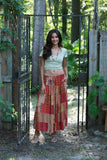225538 Maple Bloom Patchwork Maxi Skirt (Autumn Tones)