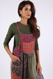 225539 Vintage Berry Fall Patchwork Overall