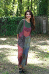225539XXL Vintage Berry Fall Patchwork Overall in XXL