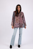 225543 Patchwork Hooded Fleeced Jacket (Plum Meadow)