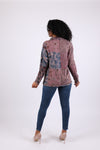 225544 Vintage Mixed-Print Button Shirt: Long Sleeve