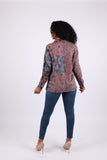 225544 Vintage Mixed-Print Button Shirt: Long Sleeve