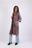 225546 Long Vintage Kimono (Plum Meadow Patchwork)