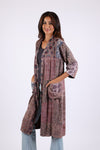 225546 Long Vintage Kimono (Plum Meadow Patchwork)